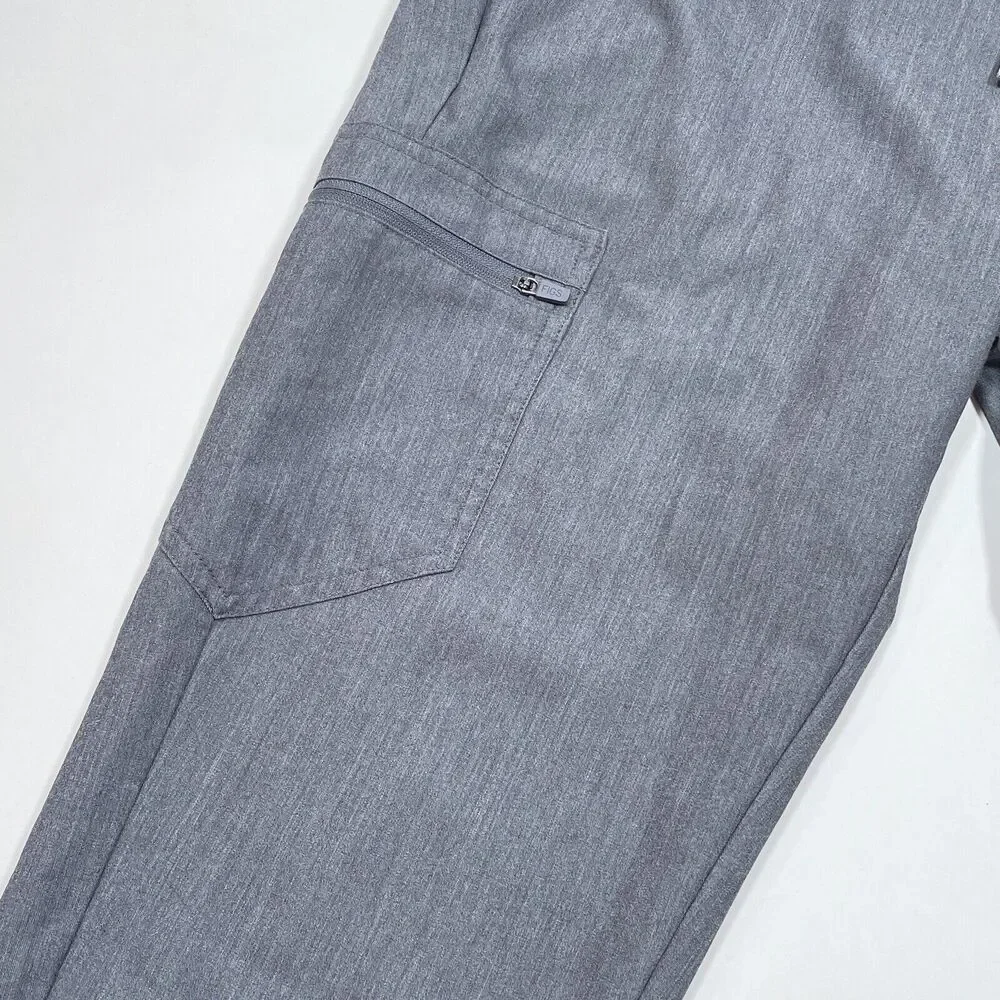 🚩SOLD 🚩 FIGS Zamora Jogger Scrub Pants Medium Gray High Waist - Picture 5 of 10
